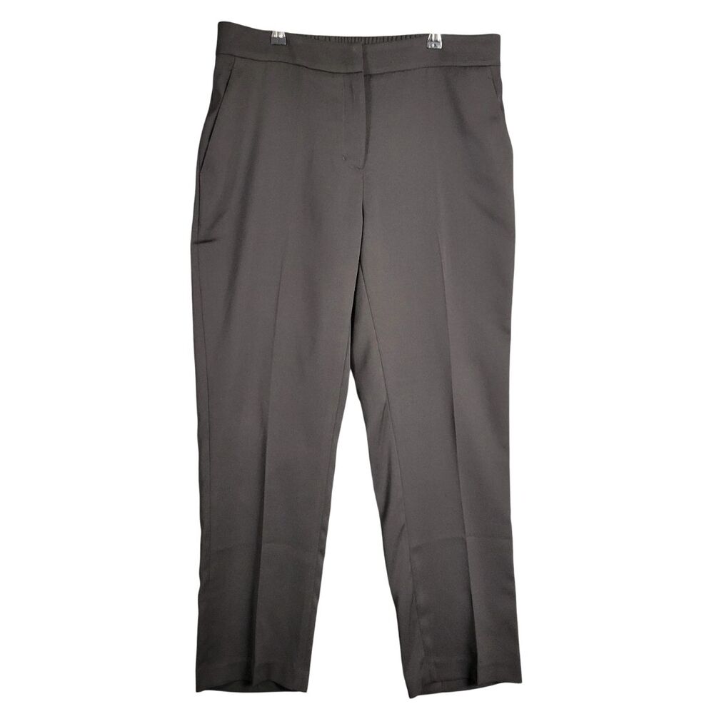 QUINCE Black Comfort Waist Straight High Rise Dress Pants Office Career SIZE 14
